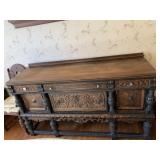 SIDEBOARD RAISED 4 DRAWER TWO DOOR 37.5 X 66" W X