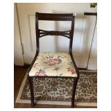 MAHOGANY SIDE CHAIR CARVED BACK