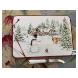 WILLIAM SONOMA 59.95 CHEESE BOARD W/ KNIFE