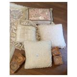 DECORATIVE HAND CROCHETED COVERED THROW PILLOWS,