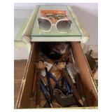 VINTAGE SUNGLASSES, MARKED JAPAN NATURAL WOOD