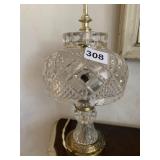 GLASS DRESSER LAMP NEEDS TIGHTENED UP