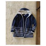 LL BEAN SZ. L BLUE/WHITE