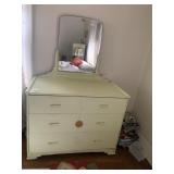 DRESSER WITH ATTACHED MIRROR, 35X45X22, GREAT