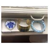 PLAID CUFF BRACELET, WIRE BEAD BRACELET, SIGNED