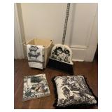 COORDINATING BROOM, PICTURE FRAME, TRASH CAN AND