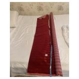 59" LONG DARK RED STRIPED UPHOLSTERY FABRIC BOLT