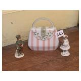 BOY ANG GIRL FIGURINE, CERAMIC PURSE BANK