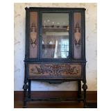 CHINA CABINET APPLIED CARVING 65" H X 40" W X 16"