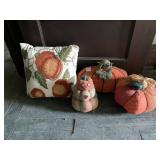 PUMPKIN THROW PILLOW AND DECORATIONS