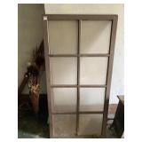 8 PANE WOOD FRAMED WINDOW, 57X28, ENDLESS