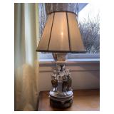 PORCELAIN 31" H PARLOR SCENE W/ 1 PERSON