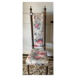 CARVED SPINDEL LADIES CHAIR 47" X 15" X 14" D