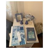 CERAMIC PICTURE FRAME, CANDLE HOLDERS, DECORATIVE