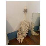 RUFFLED LACE PARASOL AND BEAUTIFULLY EMBROIDERED