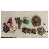 COSTUME PINS, AVON, MONET, DARLENE