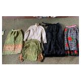 LACE TOP, VINTAGE JUPE INTL SATIN BLACK