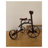 WOOD AND METAL TRICYCLE DOLL BIKE