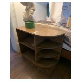 PAIR OF MATCHING ROUNDED EDGE END TABLES WITH