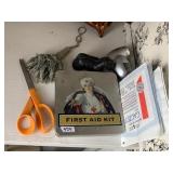 FIRST AID BOX, FABRIC SHAVER, SCISSORS, SCOTTIE