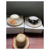 JOE BILL MILLER HAT, STRAW HAT AND HAT WITH BLACK