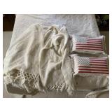 KNIT SHAW, INDOOR/OUTDOOR PILLOWS