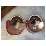 TURKEY SERVING SET 7 PLATES AND 1 PLATTER BY