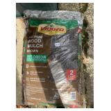 1 BAG OF VIGORO BROWN WOOD MULCH 2 CU FT