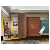 LEATHER BOUND BIBLE AND OTHER BIBLES