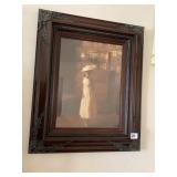 GIRL W/ WIDE RIM HAT 24" X 12" PRINT