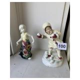 OLD TUPPERWARE FIGURINE AND DAMAGE SNOW GIRL HAS