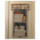26X20 WOOD WALL HANGING TO LOOK LIKE LINEN CLOSET