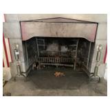 CHROME AND IRONS W/ GLASS BALLS