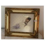 18X2O ORNATELY FRAMED PICTURE OF BABY