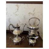 1883 F. B. ROGERS SILVER CO 4 PC. TEA SET