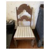 CARVED BACK CHAIR 38" H X 15" W