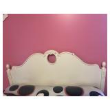 WHITE BED W/ SIDE RAILS FULL SZ. WITH MATTRESS