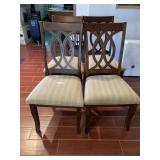 CHAIRS, THICK PADDED SEAT WOOD FRAME CHAIRS