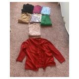 7 SWEATERS 8 SZ. L RAFELLE RED JACKET