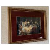 FRAMED PRINT UNDER GLASS 27.5" X 36" VICTORIAN