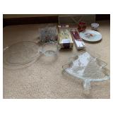 SPODE CAKE KNIFE, HOLIDAY SERVING DISHES,