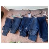 JEANS 5 PAIRS, TALBOTS SZ. 8, HUE