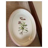 OVAL SERVING TRAY AND 3 BOWLS