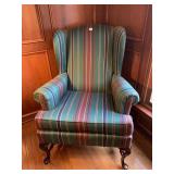 WING CHAIR TURNED WOOD LEGS DAMAGE ON ONE ARM ASH