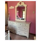 7 DRAWER DRESSER W/ MIRROR 32" H X 57" X 18"