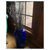 18.5" H BLUE GLASS VASE