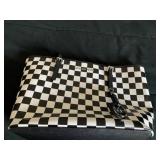 KATE SPADE BLACK/WHITE CHECK PURSE LIKE NEW