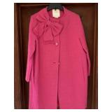 PINK KATE SPADE SZ. 12 COAT W/ LG BOW