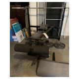 FITNESS BENCH AND BAR W/ PLATES INCLUDING (2) 10