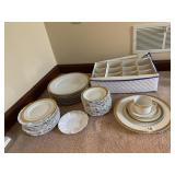 BERNARDALD LIMOGE RHAPSODY CHINA 9 PLATES, 12
